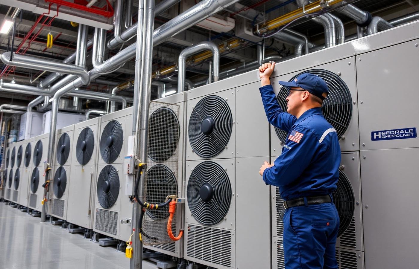 Técnico Disk Ar em manutenção industrial